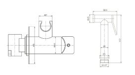 Гігієнічний душ із змішувачем VBI Milano нікель VBI-050105NI