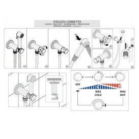 Гигиенический душ со встраиваемым прогрессивным смесителем Bossini Paloma Flat латунь черный матовый E37015B00073015