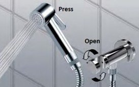 Гігієнічний душ з вбудованим прогресивним змішувачем Bossini Nikita латунь бронза E37008 B00022 015