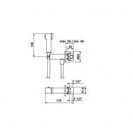 Гігієнічний набір GRB Intimixer білий / хром 08228100