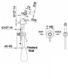 Гігієнічний набір прихованого монтажу Imprese Podzima Zrala бронза ZMK02170812