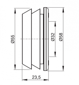 Гофрированная прокладка AlcaPlast 60/32 для регулировки диаметра трубы Z0026-ND