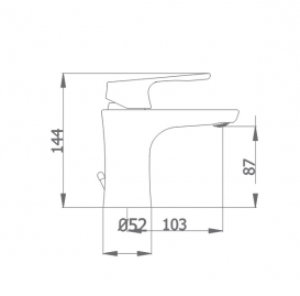 Змішувач для раковини одноважеля GRB колекція Enterplus хром 909100