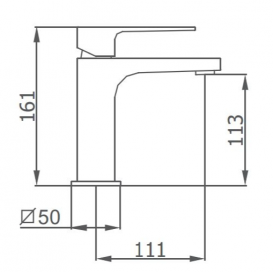 Смеситель для раковины однорычажный GRB коллекция Kala хром 60510600