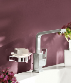 Смеситель для раковины однорычажный с донным клапаном Grohe коллекция Eurocube хром 23135000