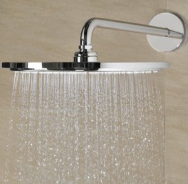 Лейка для верхнього душа з тропічним душем Grohe колекція Rainshower Cosmopolitan Metal хром 27477000