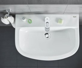 Смеситель для раковины однорычажный с донным клапаном Grohe колекция BauLoop хром 23335000