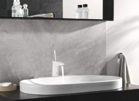 Змішувач для раковини з джойстиком з донним клапаном Grohe Eurodisc Joy білий 23425LS0