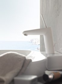 Змішувач для раковини з джойстиком з донним клапаном Grohe Eurodisc Joy білий 23425LS0