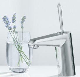 Смеситель для раковины с джойстиком с донным клапаном Grohe Eurodisc Joy хром 23427000