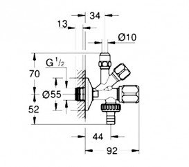 Кутовий вентиль Grohe 22036000