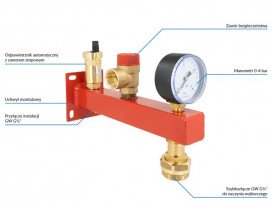 Група безпеки котла Afriso BSB Nmax UDT 42,6 кВт із клапаном безпеки MS 1,5 бар 9061110