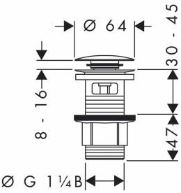 Hansgrohe Донный клапан 50105000
