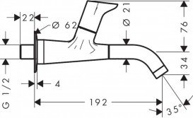 Змішувач для раковини одновентільний настінний Hansgrohe колекція Focus хром 31131000