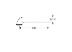 Hansgrohe Вигнутий патрубок 53555000