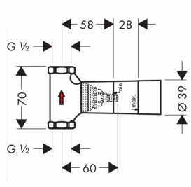 Hansgrohe Скрытая часть запорного вентиля 15973180