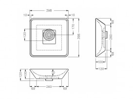 Раковина для ванної накладна Hatria HAPPY HOUR 398х398 Y0QR01