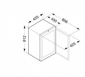 Холодильна вітрина Liebherr CMes 502 Cool Mini нержавіюча сталь/легована сталь SmartSteel CMes 502-20 001