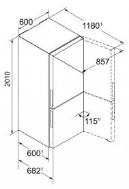 Холодильник двухкамерный Liebherr CBNPgb 4855 Premium BioFresh NoFrost стекло/сталь черный CBNPgb 4855-20 001