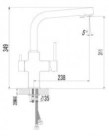 Набір змішувач для кухні з фільтром Imprese Daicy змішувач 55009-F + FS-3