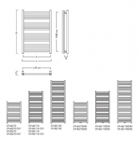 Электрический полотенцесушитель Instal Projekt Retto Electro 540х708х80 белый RET-50/70+HOTS-03C1