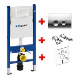 Унітаз Flaminia AP118 з з сидінням Soft close + Інсталяція Geberit Duofix + клавіша змиву Geberit Delta AP118 + QKCW05 + 458.126.00.1 + 115.125.21.1