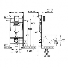Система інсталяції Grohe Rapid SL універсальна 4-в-1 38772001 + 37131000