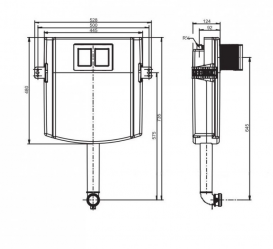 Інсталяція для підлогового унітазу Sanit Ineo без рами 95.720.00.0000