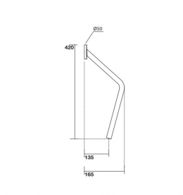 Излив для писсуара Kerasan Artwork Groove нержавеющая сталь сатинированная 756298