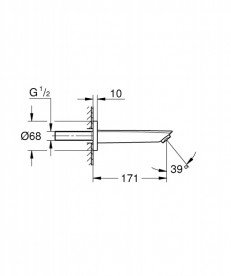 Излив для смесителя в ванной Grohe Eurosmart 17,1 см хром 13448003