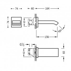 Вилив для змішувача у ванній Tres 16,4 см каскадний хром 107181