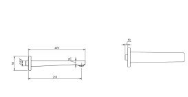 Излив для смесителя в ванной Villeroy & Boch Architectura Square матовый никель TVT12500200064