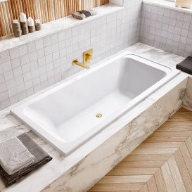 Излив для смесителя в ванной Villeroy & Boch Architectura Square матовое золото TVT12500200076