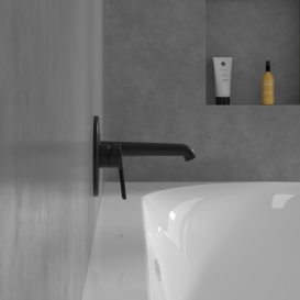 Вилив для змішувача у ванній кімнаті Villeroy & Boch Skyla матовий чорний TVT116001000K5