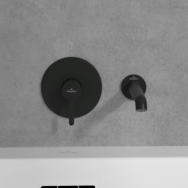 Вилив для змішувача у ванній кімнаті Villeroy & Boch Skyla матовий чорний TVT116001000K5
