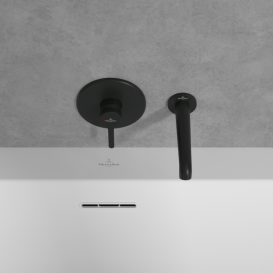 Вилив для змішувача у ванній кімнаті Villeroy & Boch Skyla матовий чорний TVT116001000K5