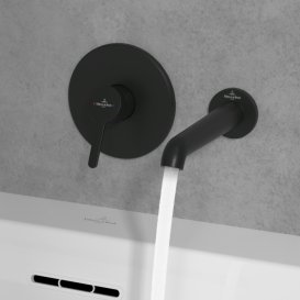 Вилив для змішувача у ванній кімнаті Villeroy & Boch Skyla матовий чорний TVT116001000K5