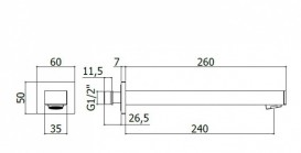 Излив для ванной Paffoni Elys хром ZBOC 095 CR
