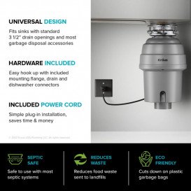 Подрібнювач харчових відходів Kraus 3800 об/хв 1 л.с. KWD200-100MGR