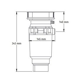 Измельчитель пищевых отходов McAlpine 0,5 л/с с пневматическим переключателем WDU-1ASEU-POL