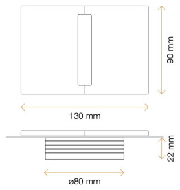 Кабельний пропуск ASA Plastici Square металл хром 040.041.00001