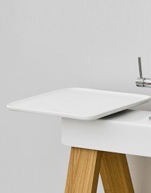 Керамічна полку на консоль Artceram One Shot Il Cavalletto білий OSC001 01; 00