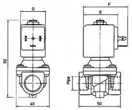 Клапан електромагнітний ODE НЗ ½'' Рвх-Рвих=0,1-20ат Тмакс=140°С 21H8KE (V) 120