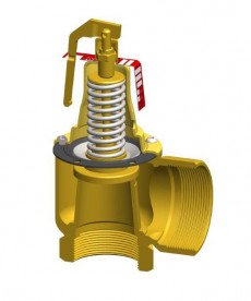 Клапан предохранительный Duco 10 бар 1 1/2''х 2'' латунь 10040