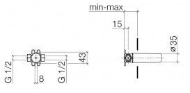 Клапан скрытого монтажа Dornbracht запирание влево 1/2 хром 35 671 970 90
