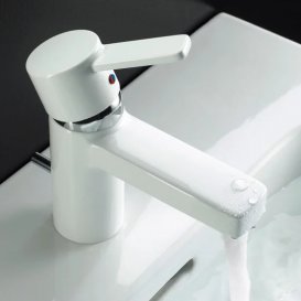 Смеситель для раковины однорычажный Kludi коллекция Zenta белый 382519175