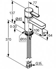 Смеситель для раковины однорычажный Kludi коллекция Zenta белый 382519175