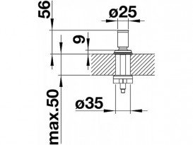 Кнопка клапана-автомата Blanco LIVIA нержавіюча сталь хром 521294