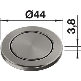 Кнопка клапана-автомата Blanco PushControl ІІІ сатин платиновый 210677