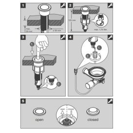 Кнопка клапана-автомата Blanco PushControl ІІІ сатин платиновый 210677